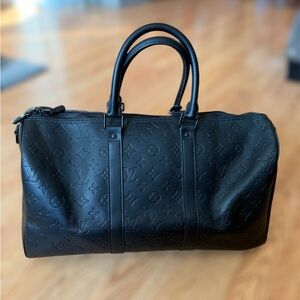 Louis Vuitton Black Monogram Duffel Bag